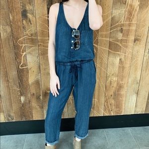 Lovestitch button down racerback jumpsuit size s